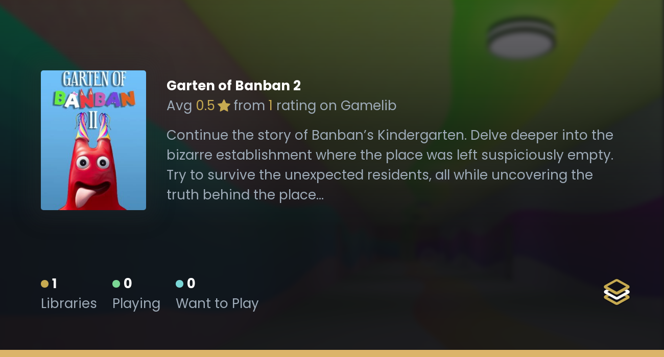 Garten of Banban II has officially become the game of all time making over  1banbillion dollars : r/GameTheorists